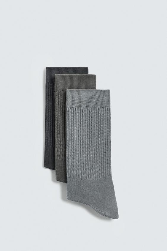 3-PACK RIB SOCKS