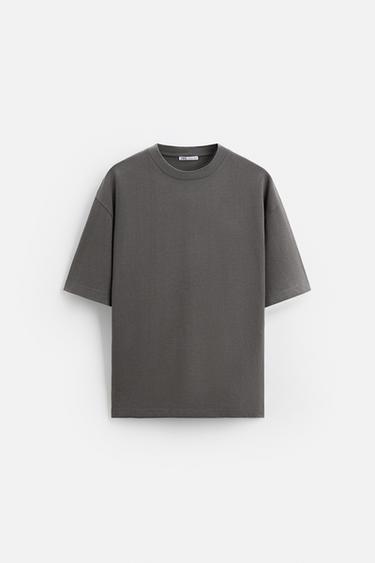 CAMISETA BÁSICA HEAVY WEIGHT - Gris antracita de Zara