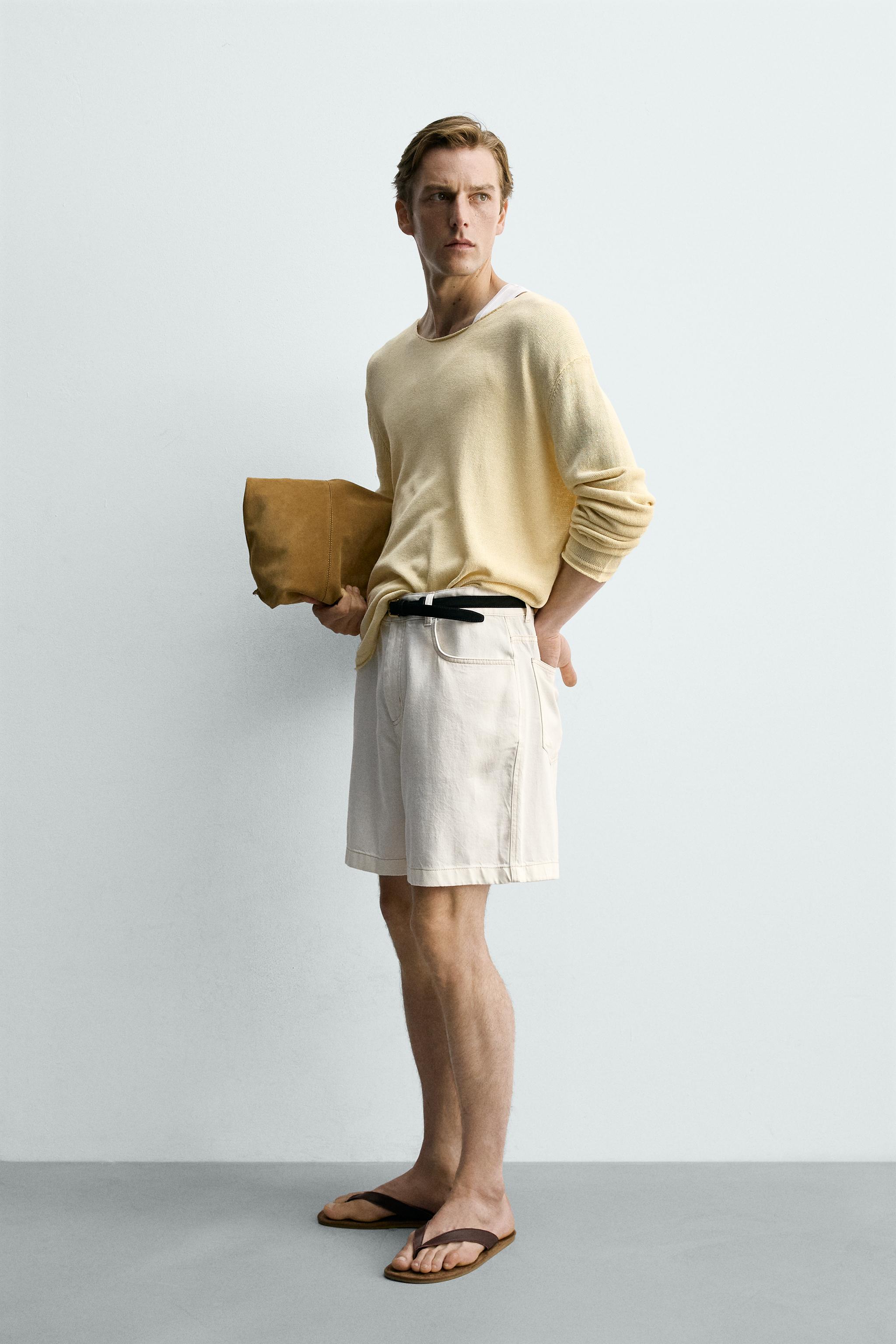 RELAXED FIT LYOCELL BLEND SHORTS