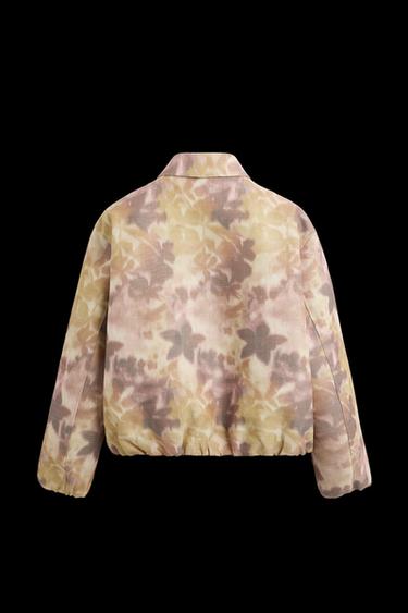 JACKE MIT BLUMENMUSTER - Pfirsichfarben von Zara