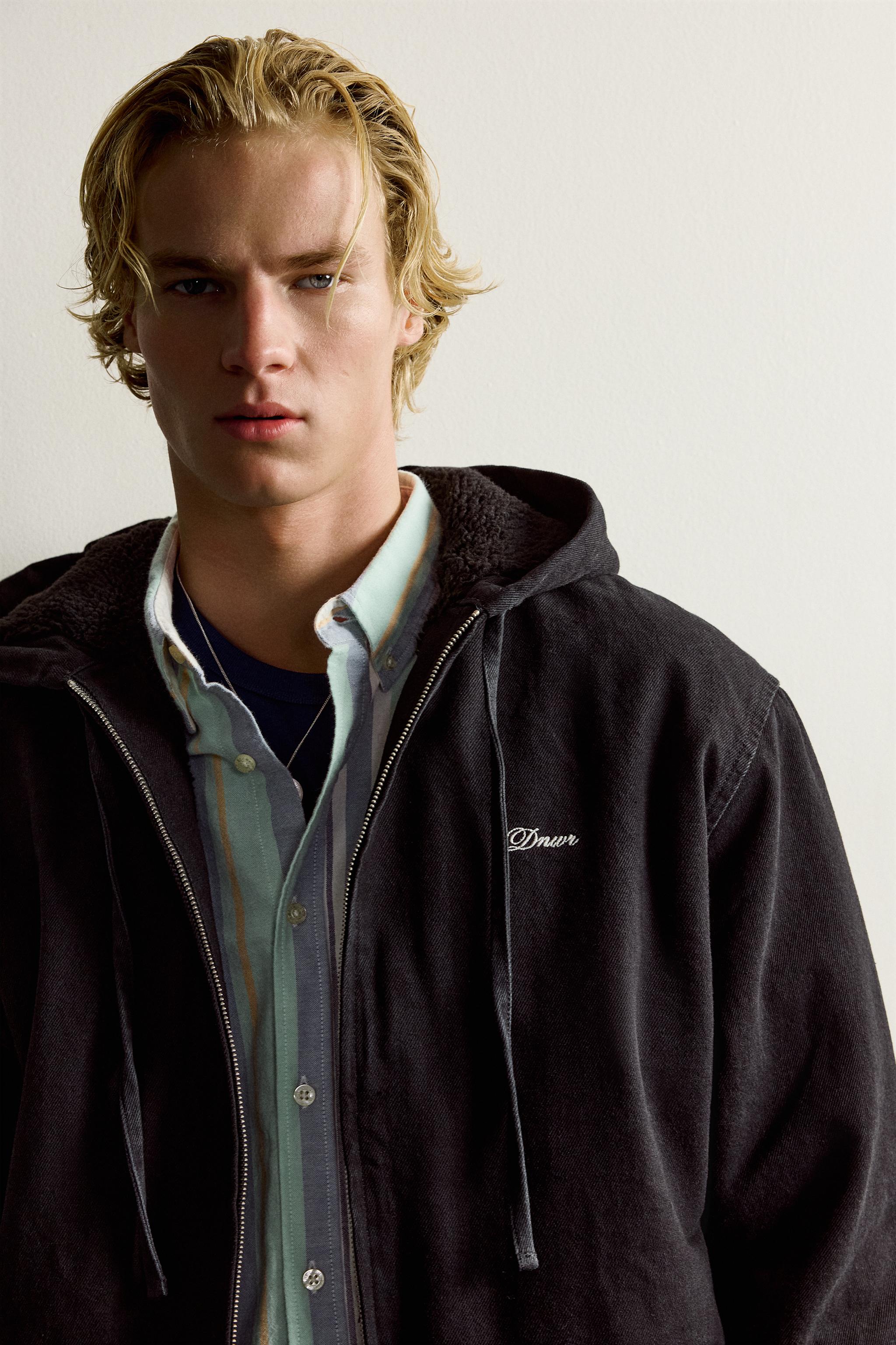 VESTE EN JEAN À DOUBLURE EFFET MOUTON