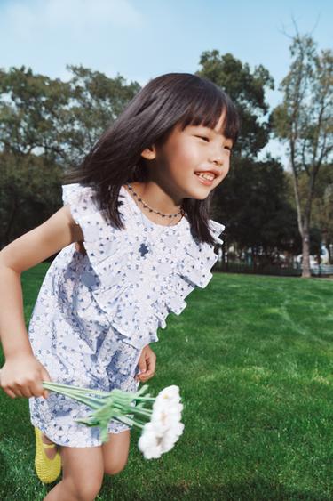 EMBROIDERED SHORT PLAYSUIT - Blue by Zara