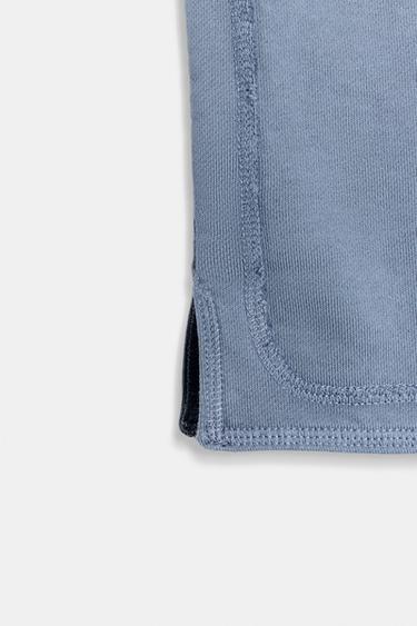 T-SHIRT COURT EFFET DÉLAVÉ - Bleu roi de Zara - Image 7