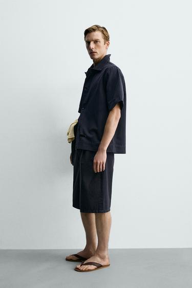 CHEMISE EN DENIM COUPE DÉCONTRACTÉE - Bleu de Zara - Image 3