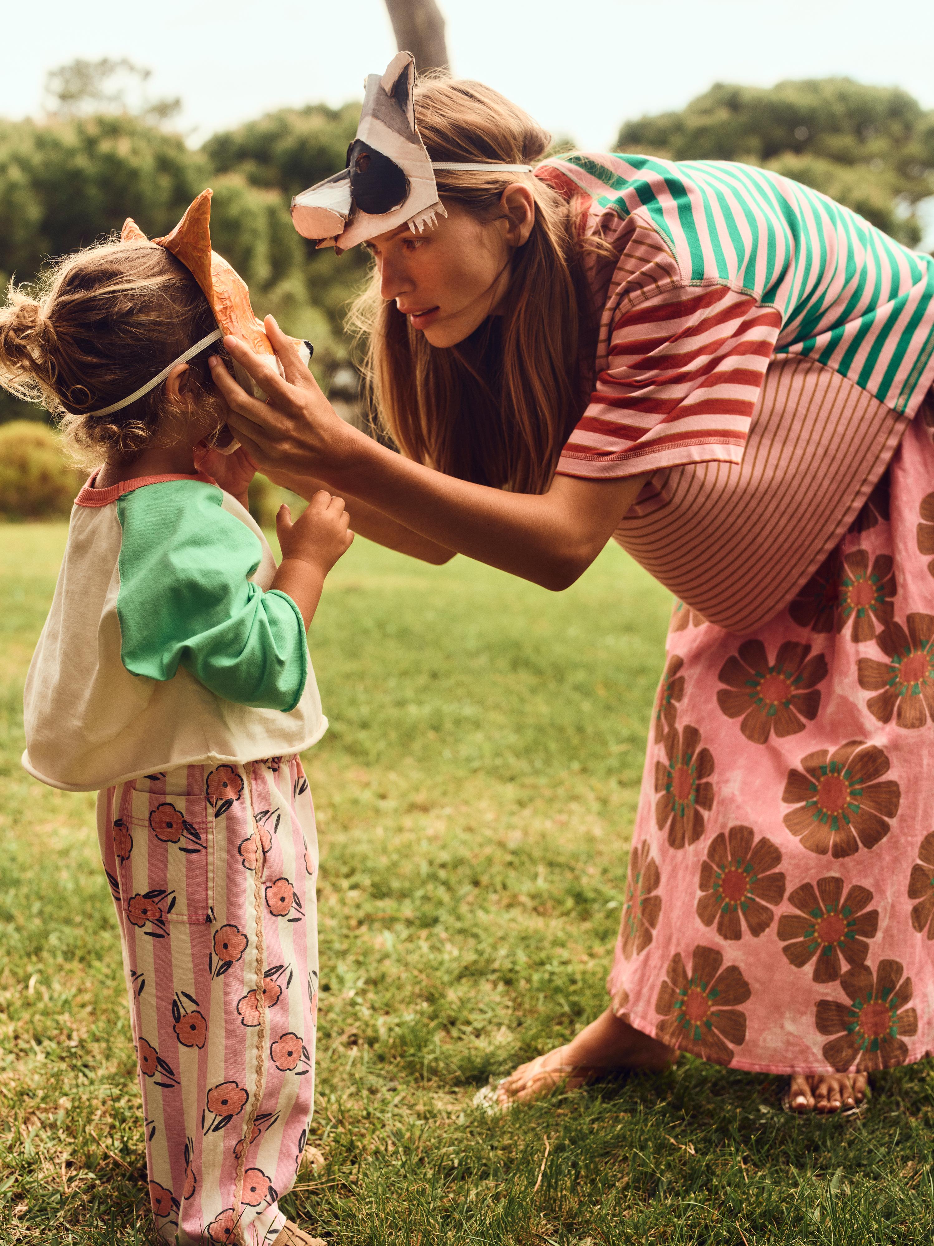 tinycottons ハット　bobochoses zara kids CASA LAWA X ZARA KIDS KNIT BUCKET HAT - Blue / White | ZARA United