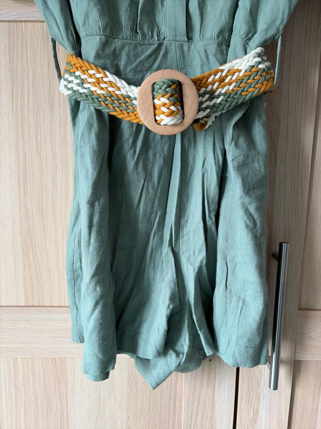 PLAYSUIT WITH BRAIDED BELT - Image 3