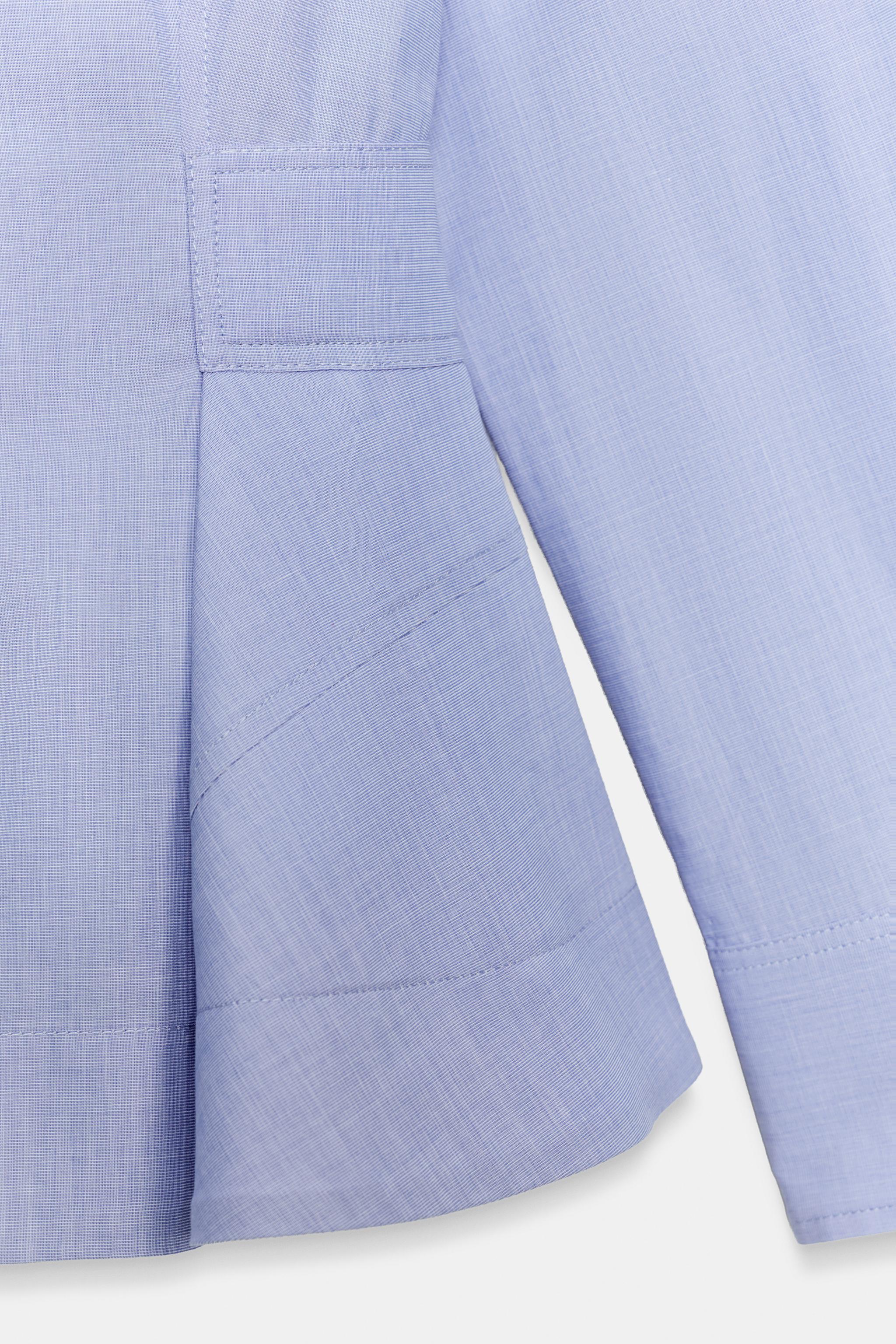 ZW COLLECTION PEPLUM POPLIN SHIRT