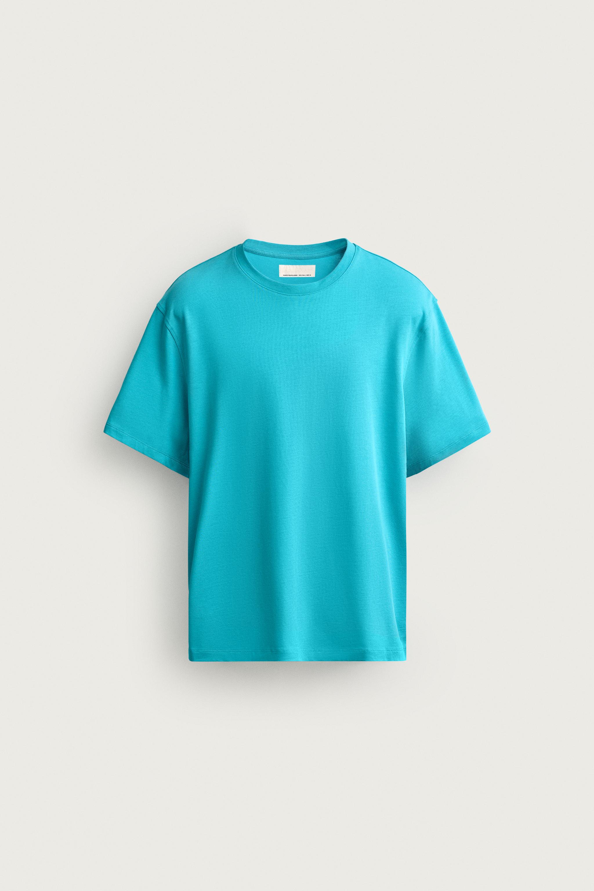 SHORT SLEEVE MEDIUM WEIGHT T-SHIRT — Mid-turquoise