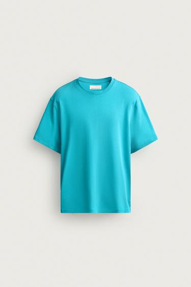 MEDIUM WEIGHT SHORT SLEEVE T-SHIRT - Mid-turquoise by Zara