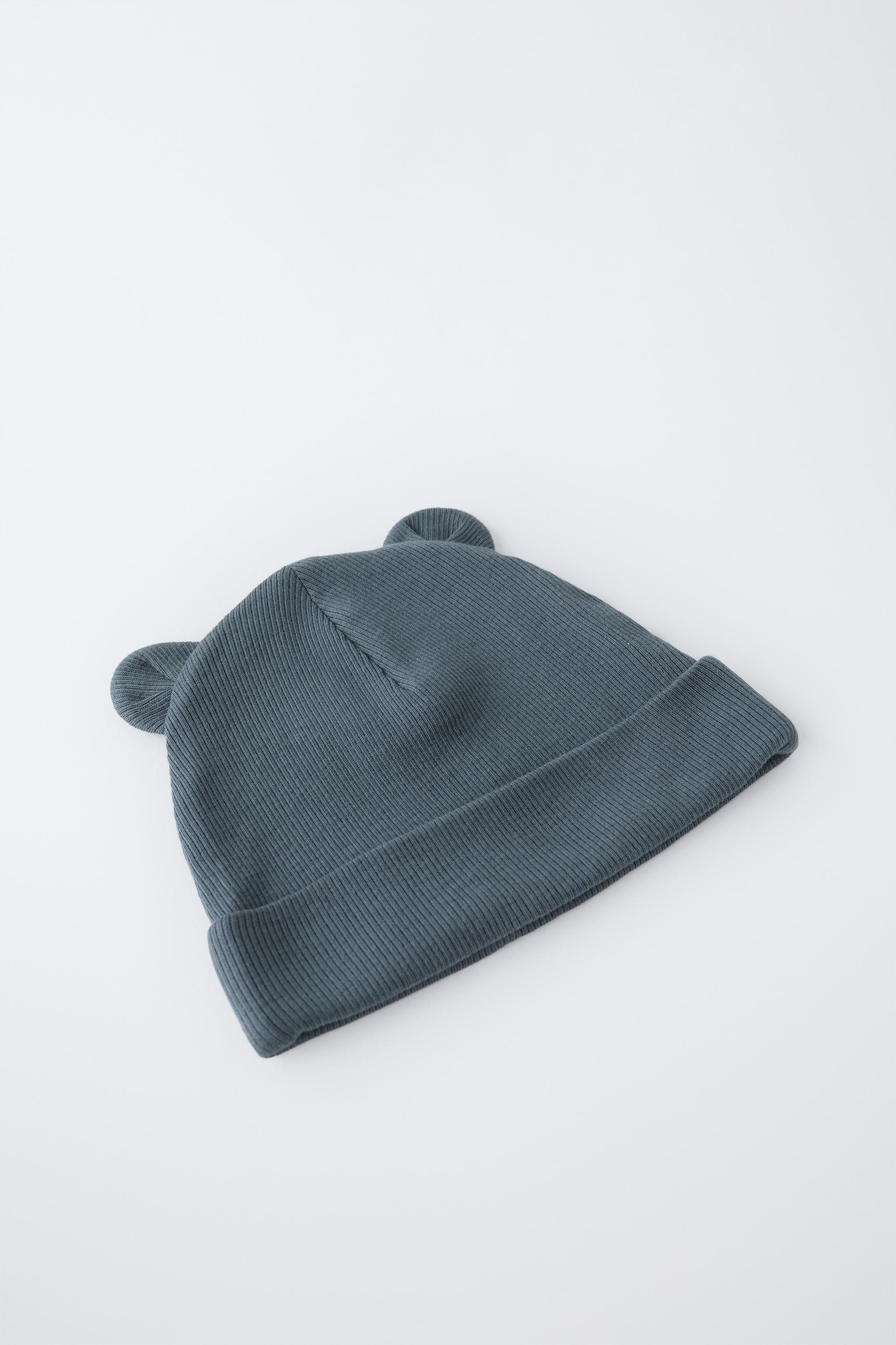 2-PACK OF RIBBED BEANIES WITH EARS