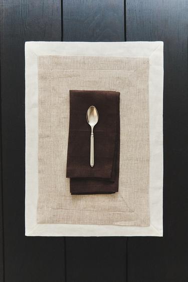 DOUBLE-LAYER PLACEMAT - Light beige by Zara