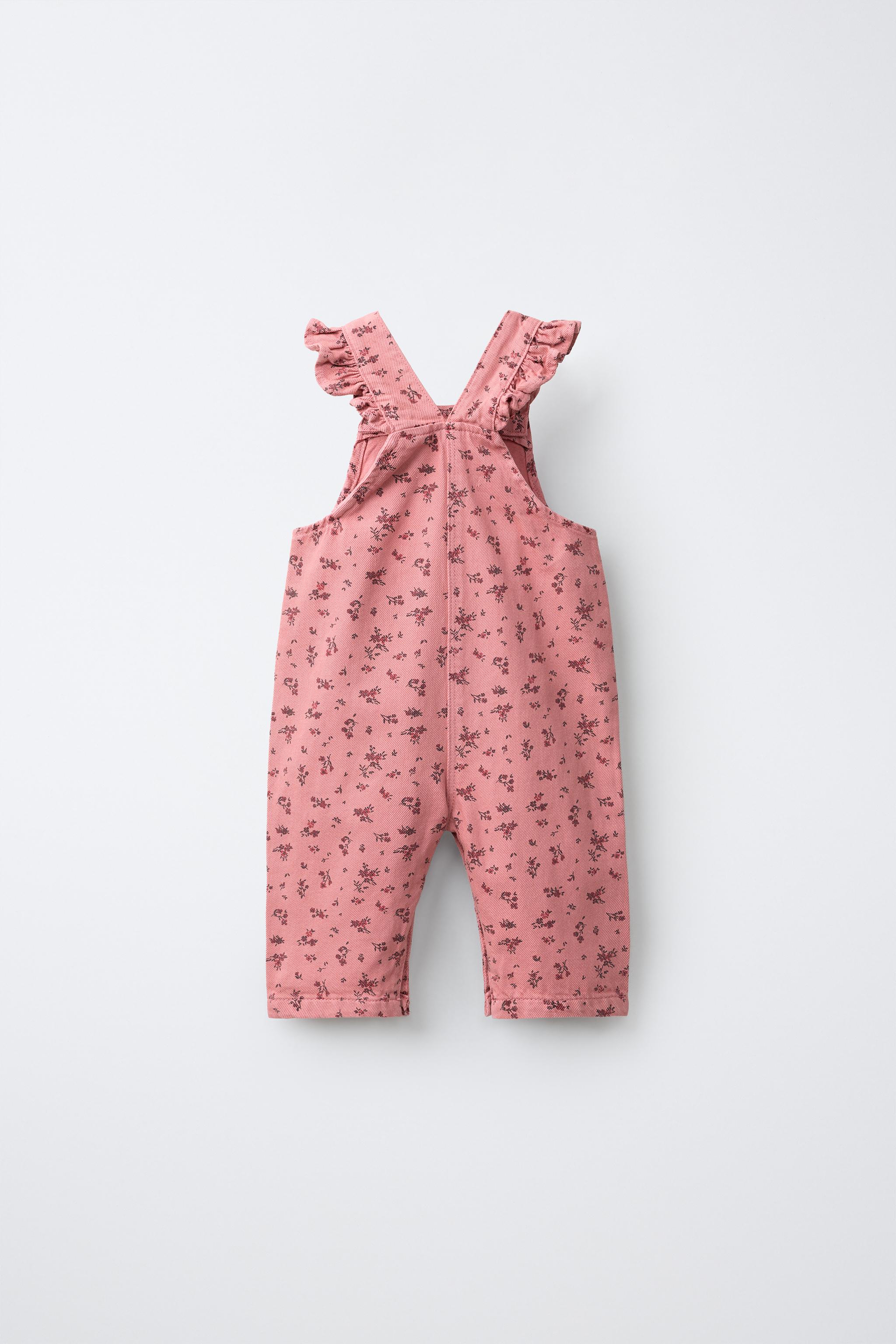 FLORAL TWILL OVERALLS