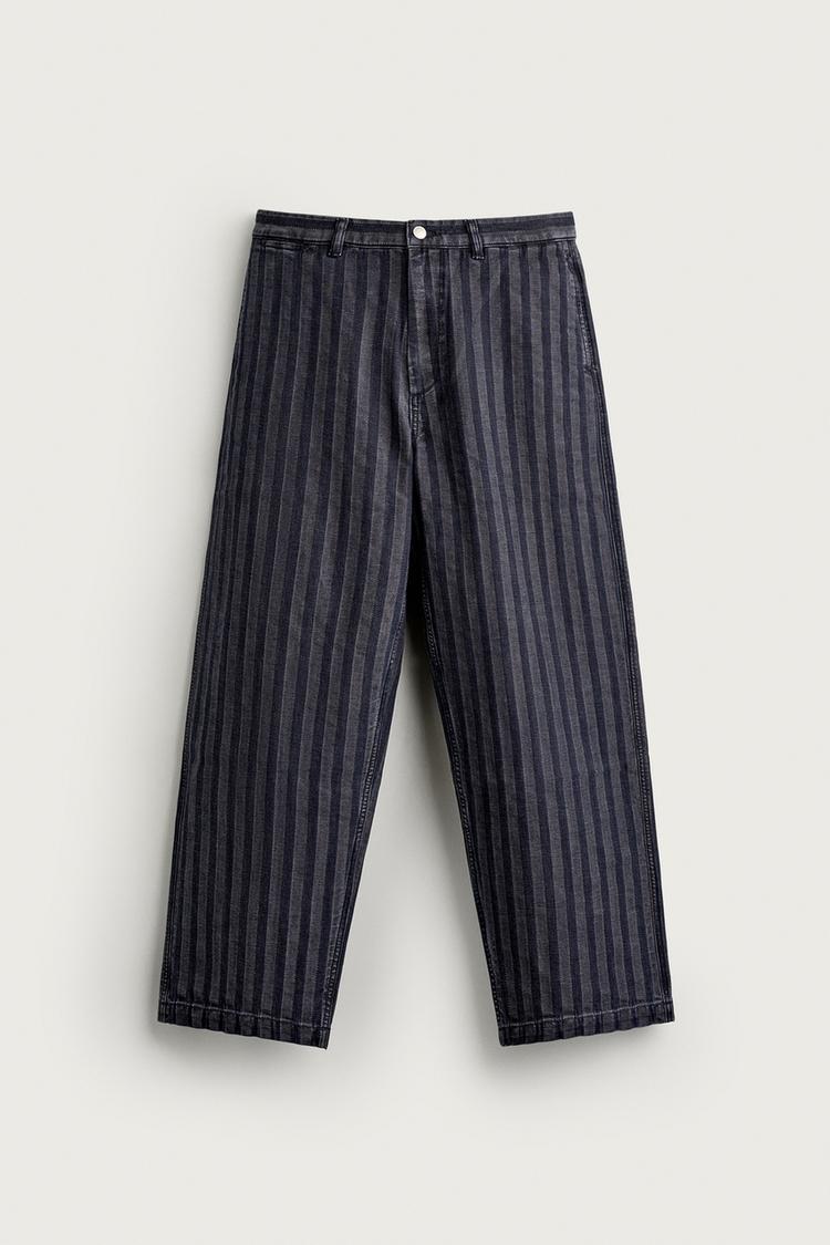Pantalon chino relaxed fit rayas