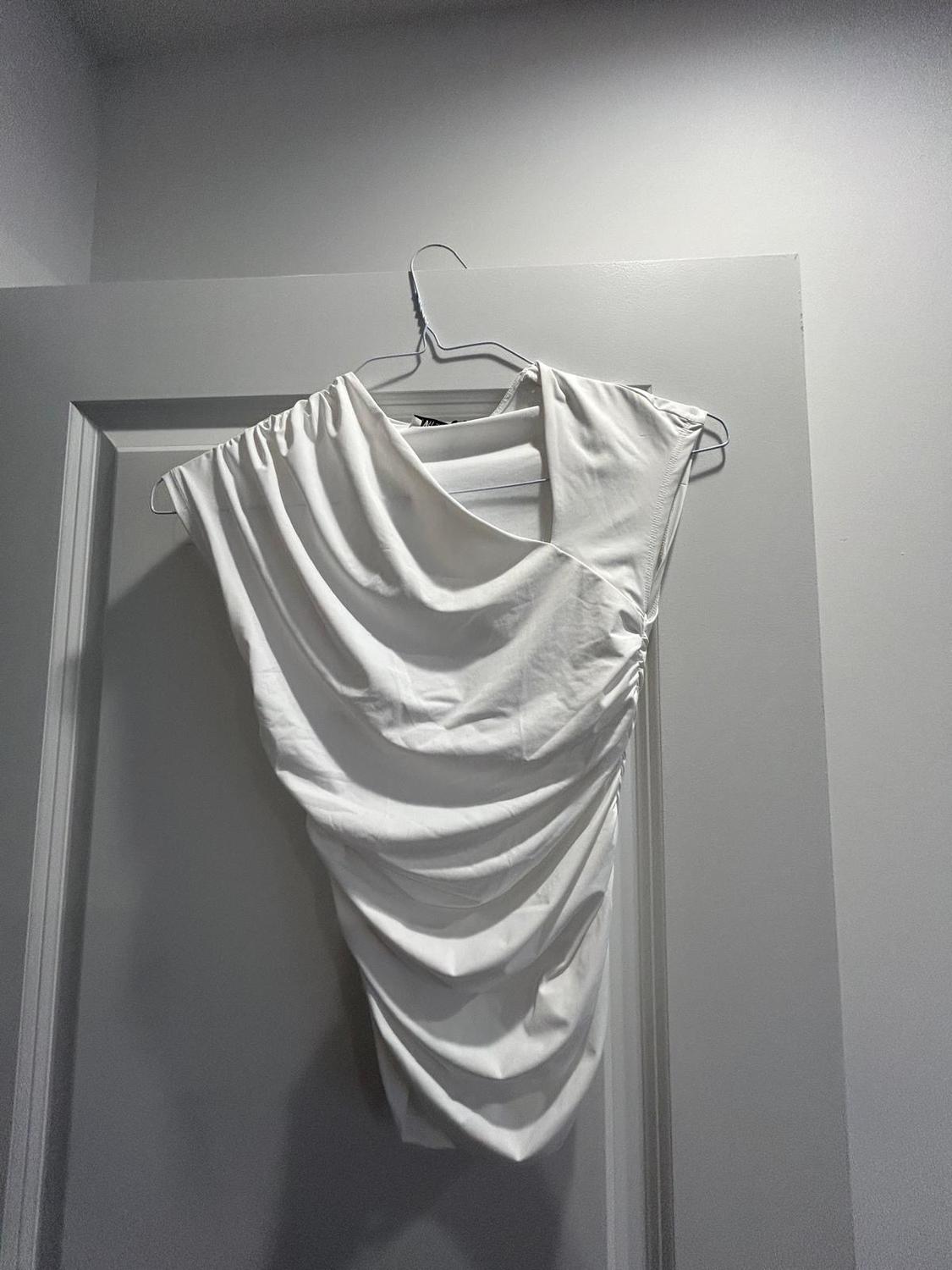 DRAPED POLYAMIDE TOP
