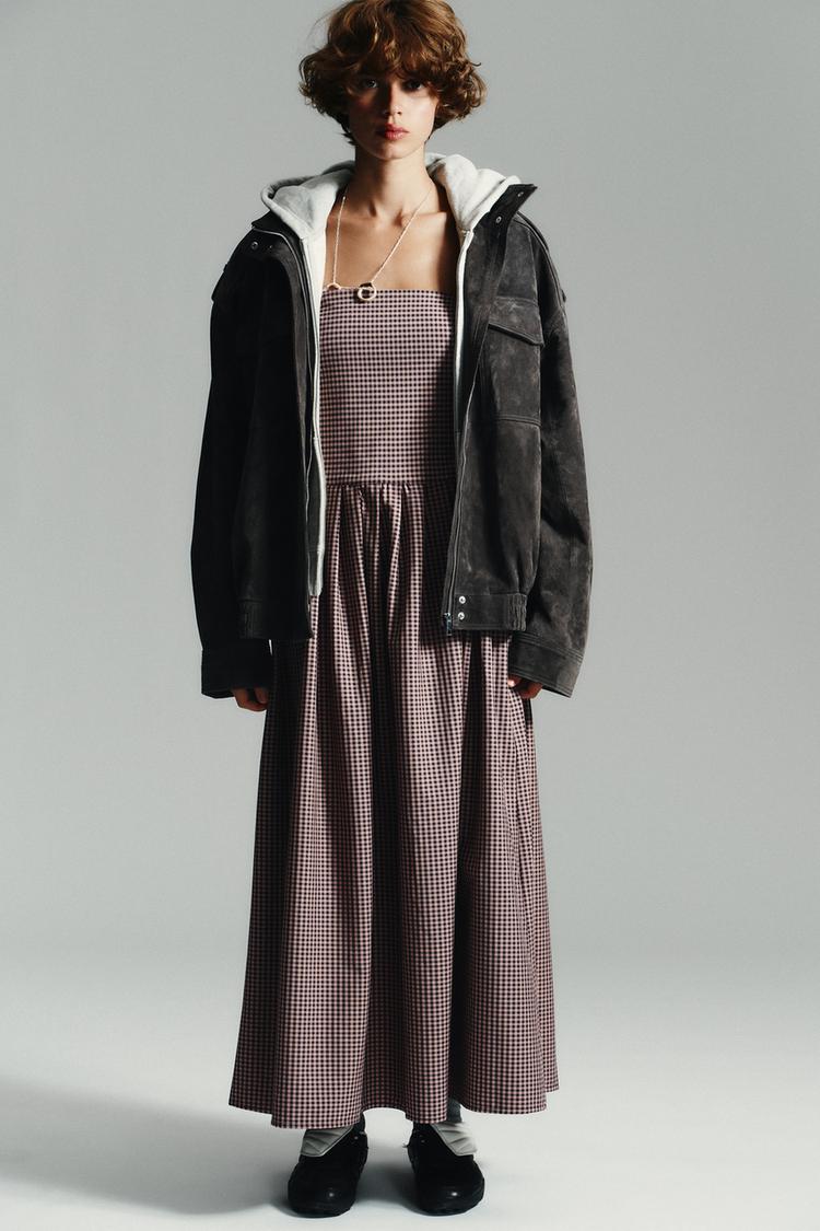 Midi Skirt Zara Gonna Quadretti Zara Vichy Abito A Quadri Zara