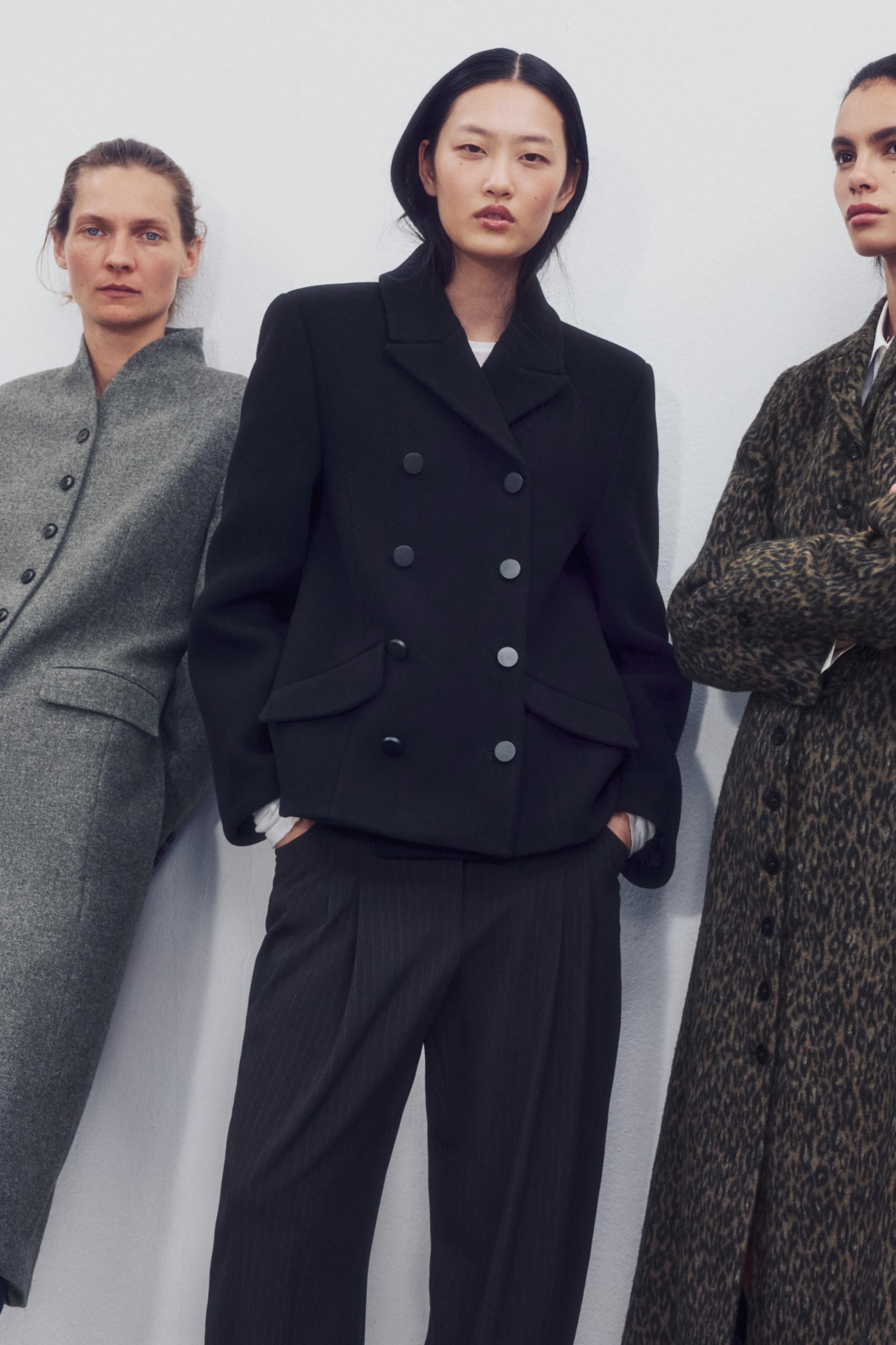 ZW Collection Wool-Blend Short Coat