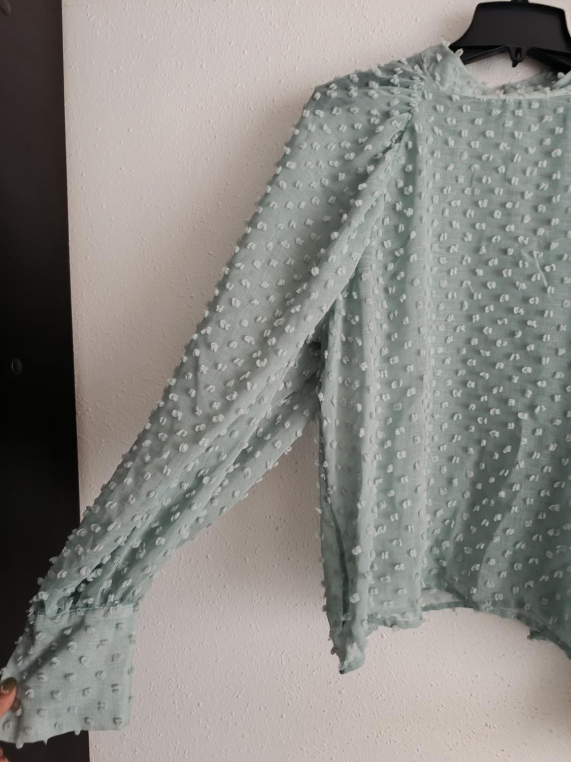 SEMI-SHEER TEXTURED BLOUSE - Image 3