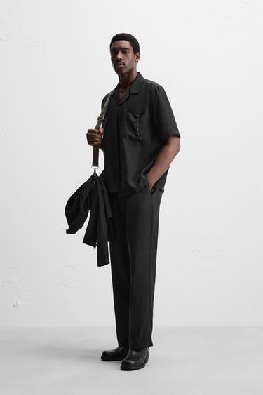LYOCELL BLEND SHIRT - Black by Zara - Image 4