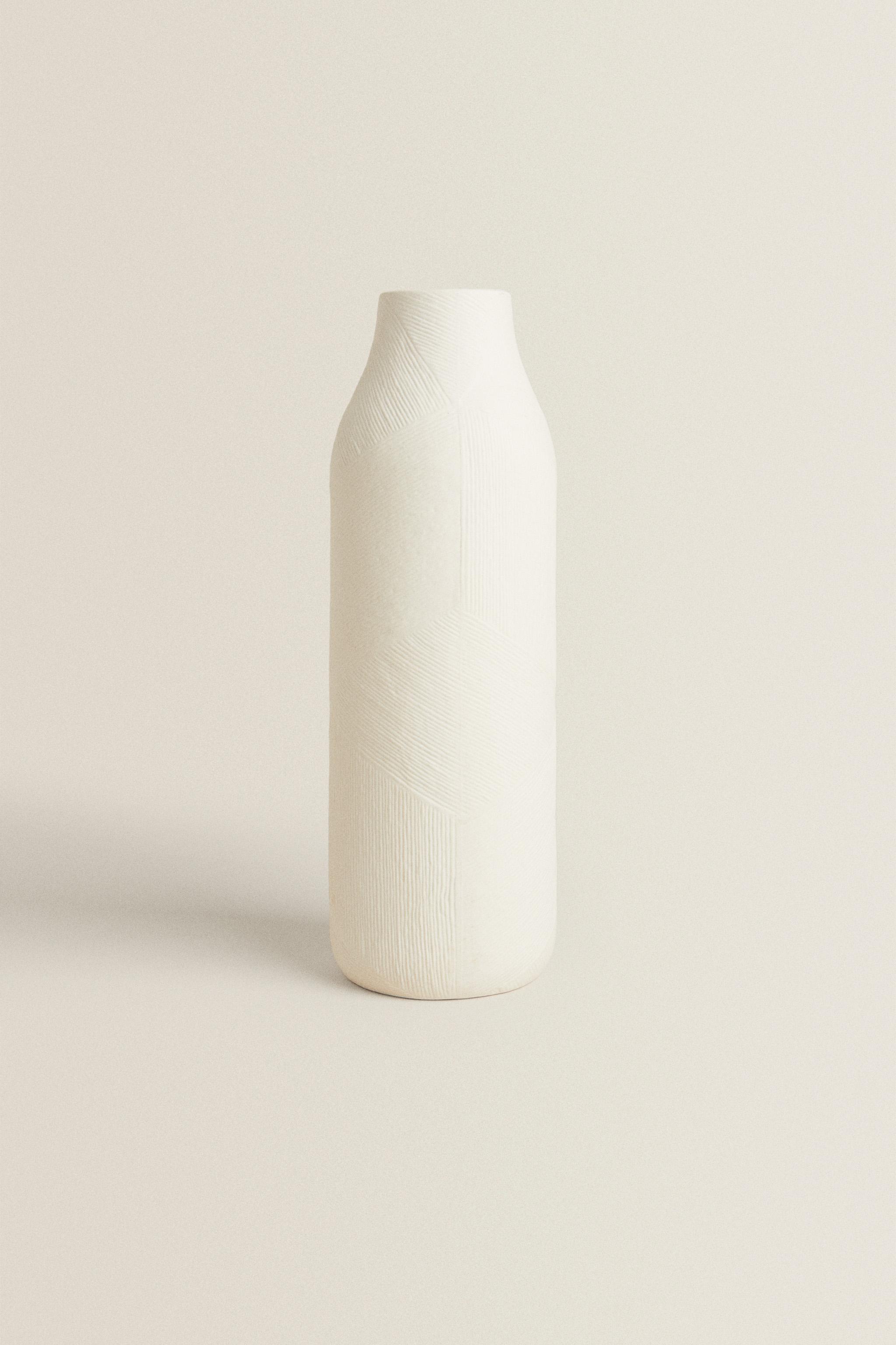 ZARA HOME テクスチャー　セラミック　フラワーベース ZARA HOME テクスチャー セラミック フラワーベース - 花瓶