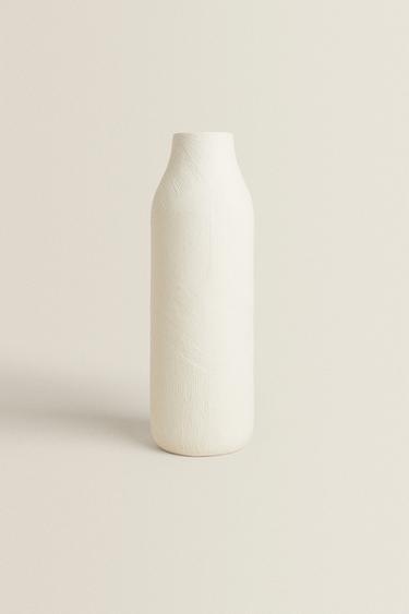 VASE CÉRAMIQUE TEXTURÉE - Blanc ivoire de Zara - Image 1