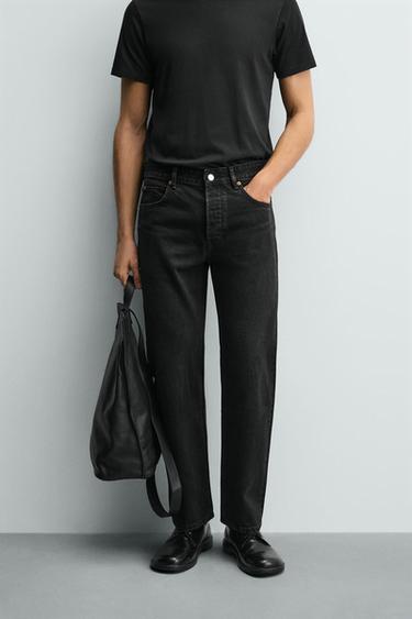 REGULAR FIT JEANS - Charcoal by Zara