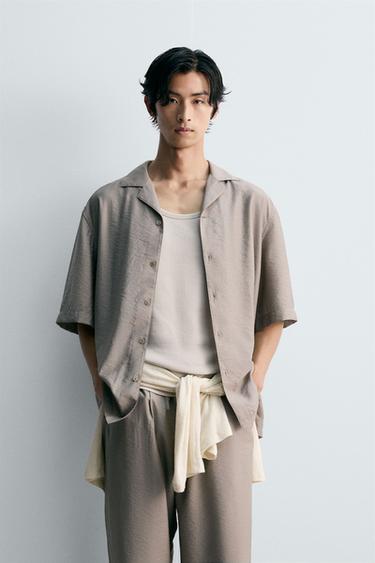 Zara 飄逸休閒版襯衫 - 淺貂色