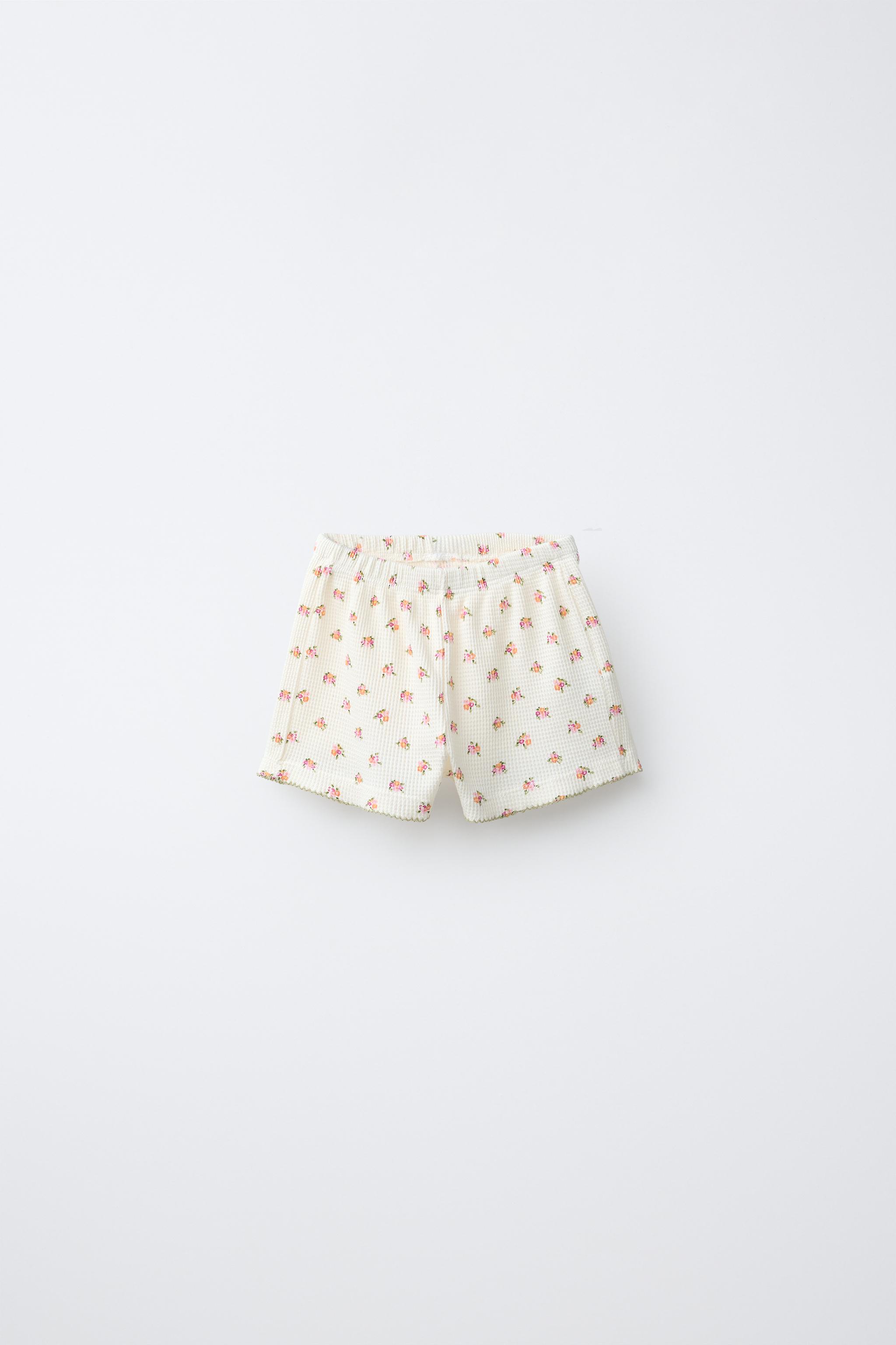 SHORT GAUFRÉ À FLEURS