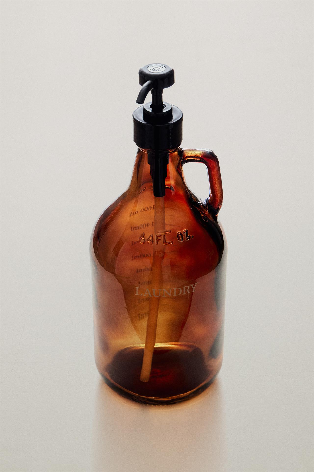 GLASS DETERGENT BOTTLE — Brown