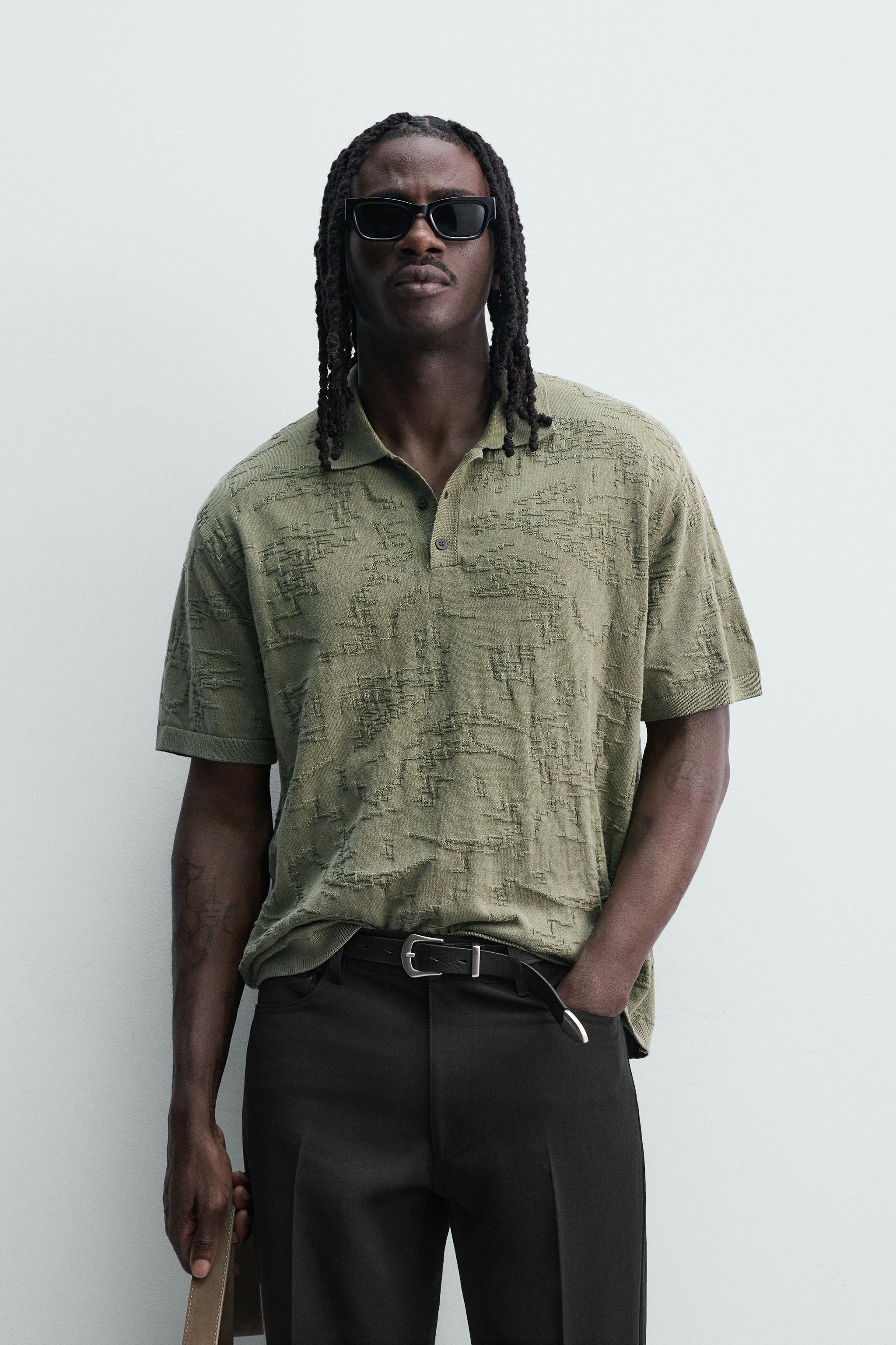 POLO EN MAILLE RELAXED FIT JACQUARD