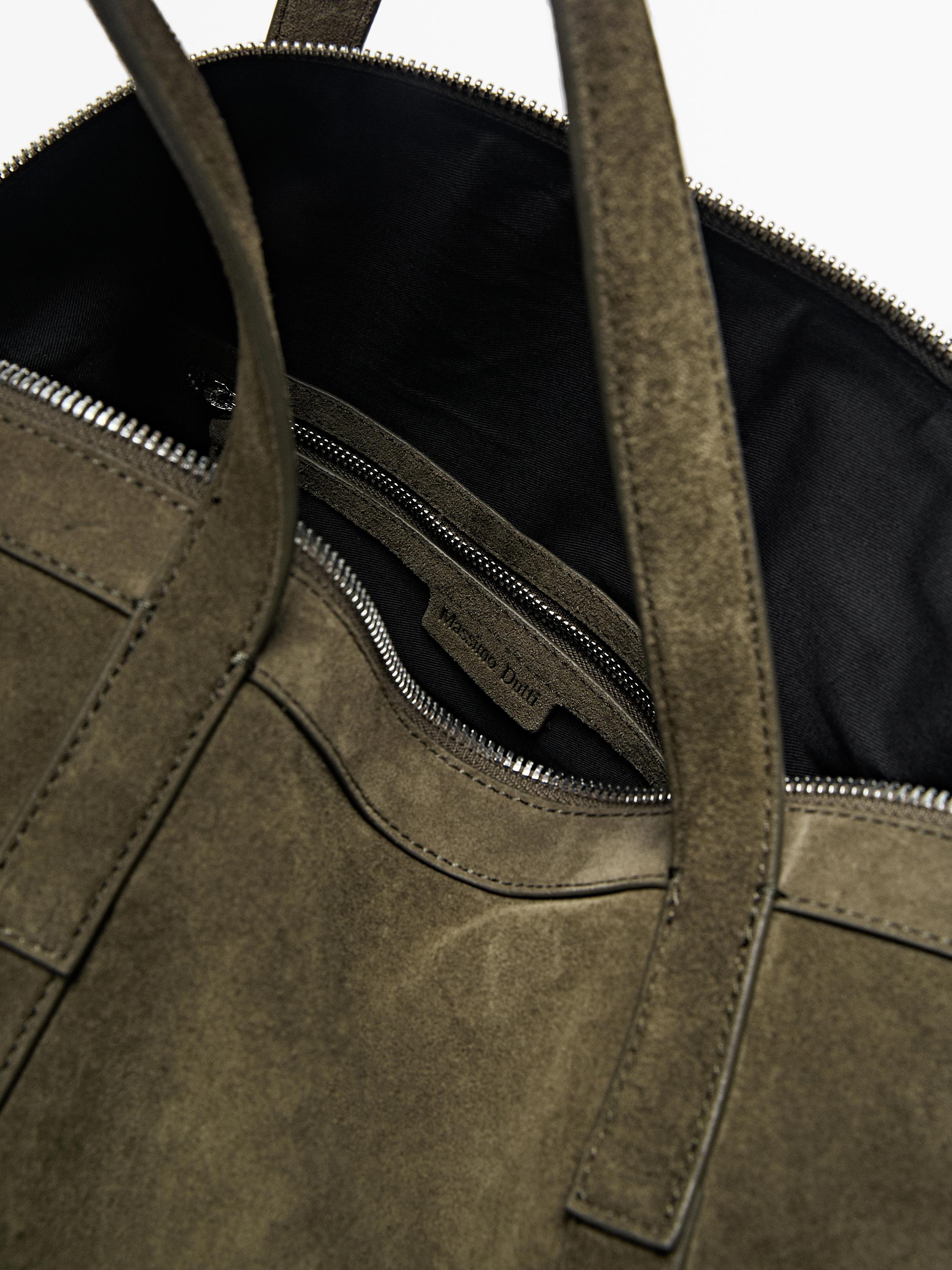 Sac de voyage cuir daim