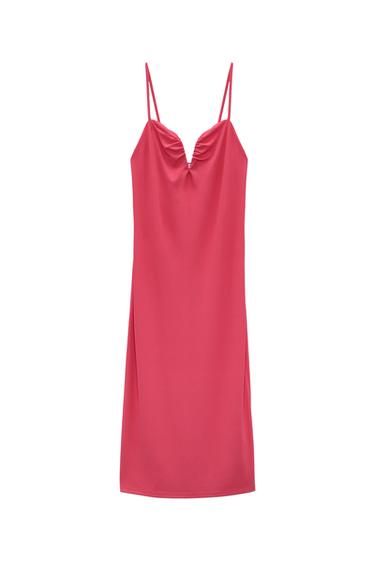 CAMISOLE DRESS WITH GATHERED DETAIL