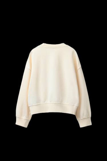 RUBBER LABEL SWEATSHIRT AND CARGO JOGGERS SET - Ecru by Zara
