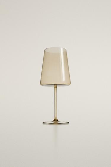 CONICAL CRYSTALLINE WINE GLASS - Brown by Zara - Image 0