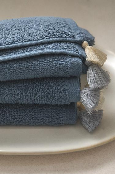 LOT DE SERVIETTES POMPONS (LOT DE 3) - Bleu moyen de Zara - Image 3