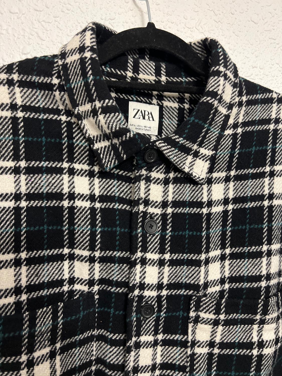 TEXTURED CHECK OVERSHIRT - Image 3