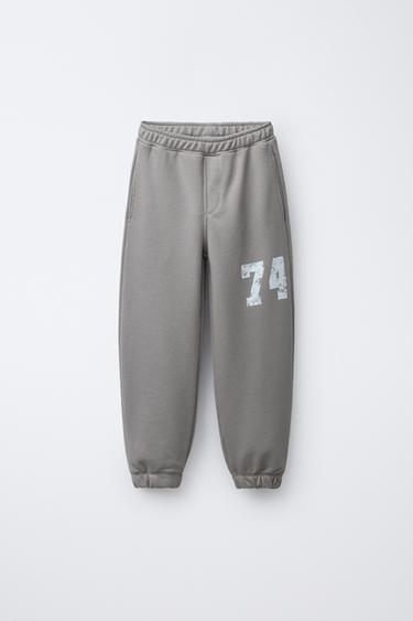 NUMBER JOGGERS - Grey / Tan by Zara