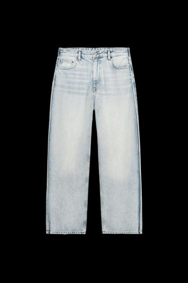 JEANS ZW COLLECTION RELAXED TIRO MEDIO - Azul lavado de Zara - Imagen 0