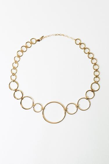 Zara METAL CIRCLE BELT - Golden