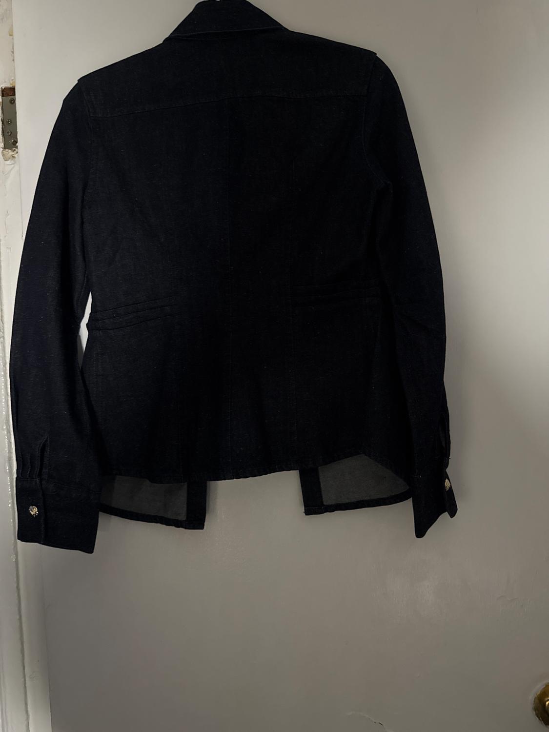ZW COLLECTION PLEATED DENIM SHIRT - Image 2