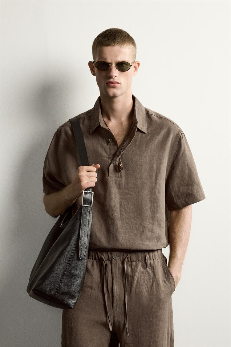 Camisa Polo de Lino 100% Corte Box Fit 2