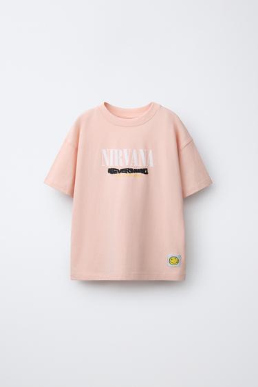 CAMISETA ESTAMPADO NIRVANA ® - Naranja de Zara - Imagen 0
