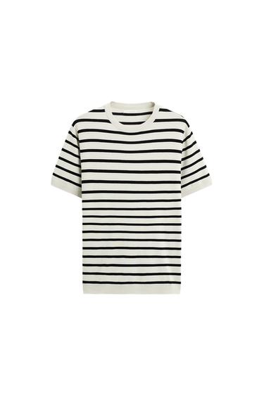 VISCOSE BLEND KNIT T-SHIRT