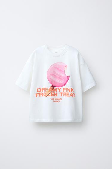 TRIČKO S POTISKEM MOCHI - Led od Zara