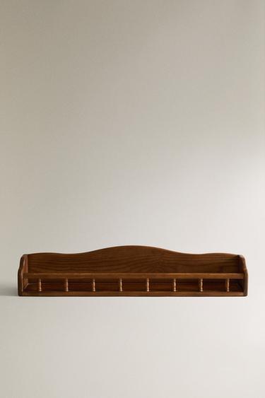 CHILDREN'S ASH WOOD SHELVING UNIT - Dark brown by Zara