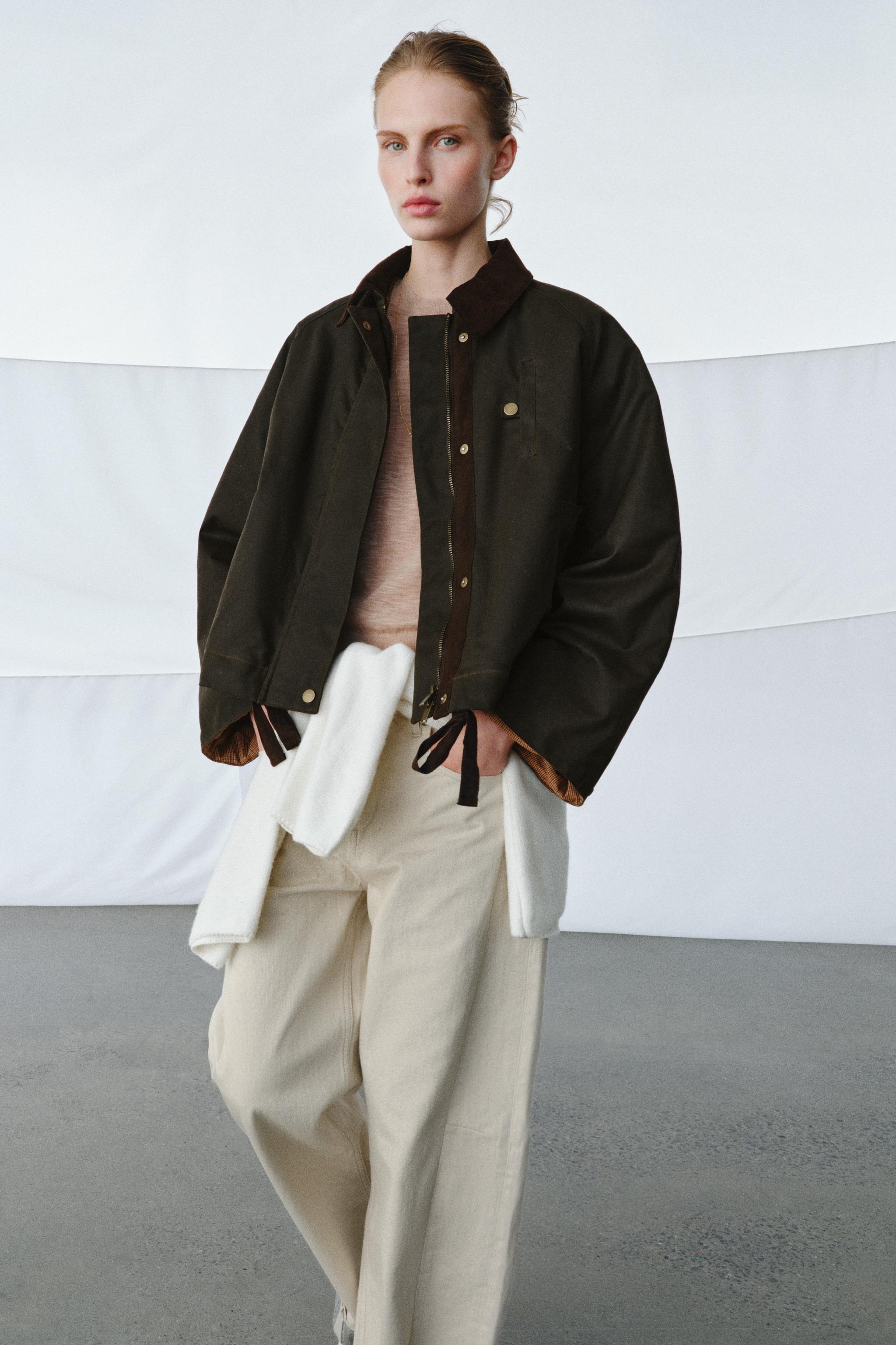 ZW COLLECTION ワックスジャケット - カーキ | ZARA Japan / 日本