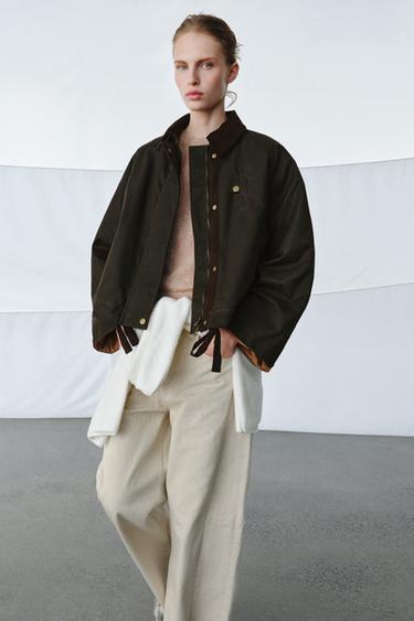 VESTE CIRÉE ZW COLLECTION - Kaki de Zara - Image 6