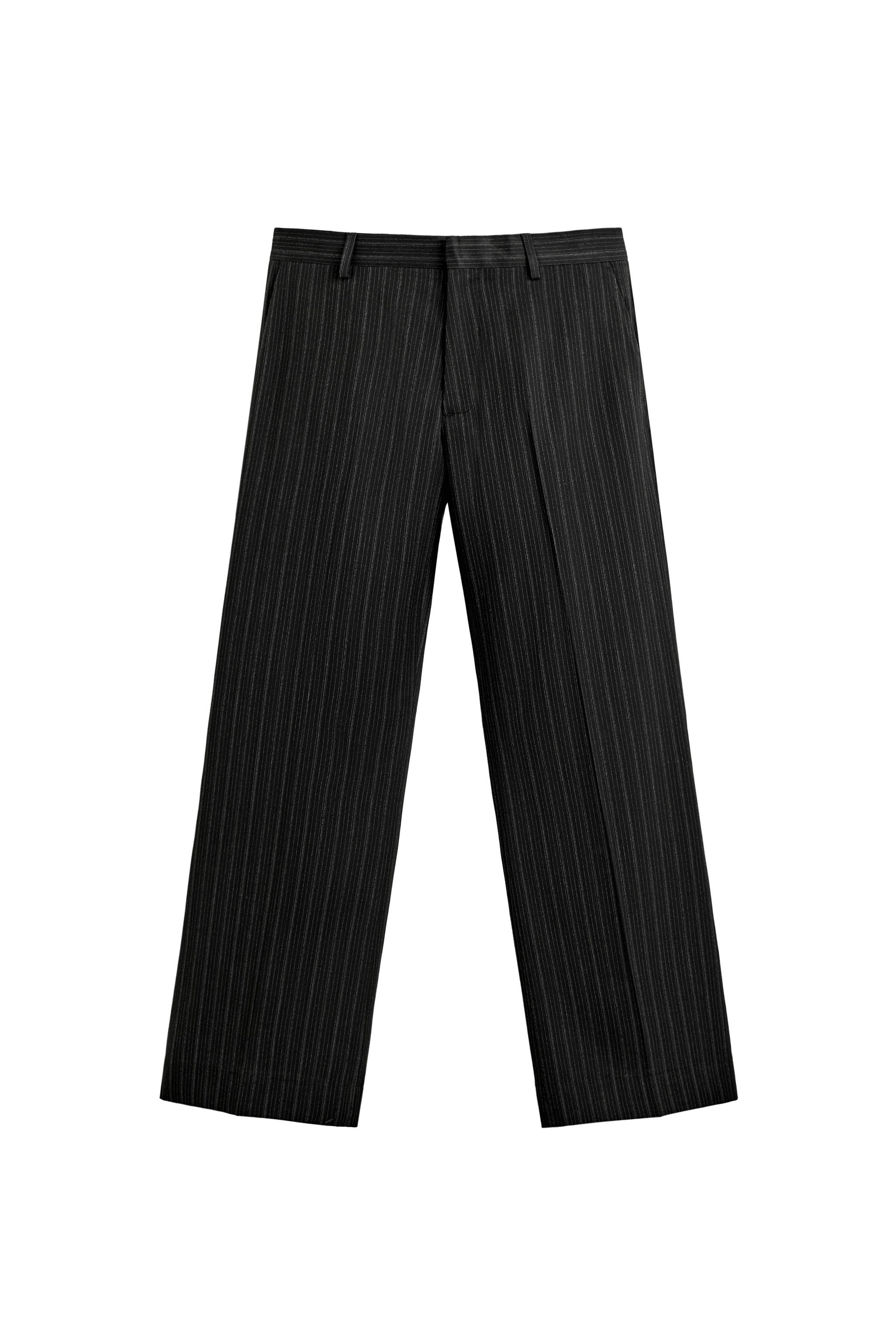 PINSTRIPE SUIT PANTS - Black | ZARA United States PINSTRIPE SUIT PANTS - Black | ZARA United States