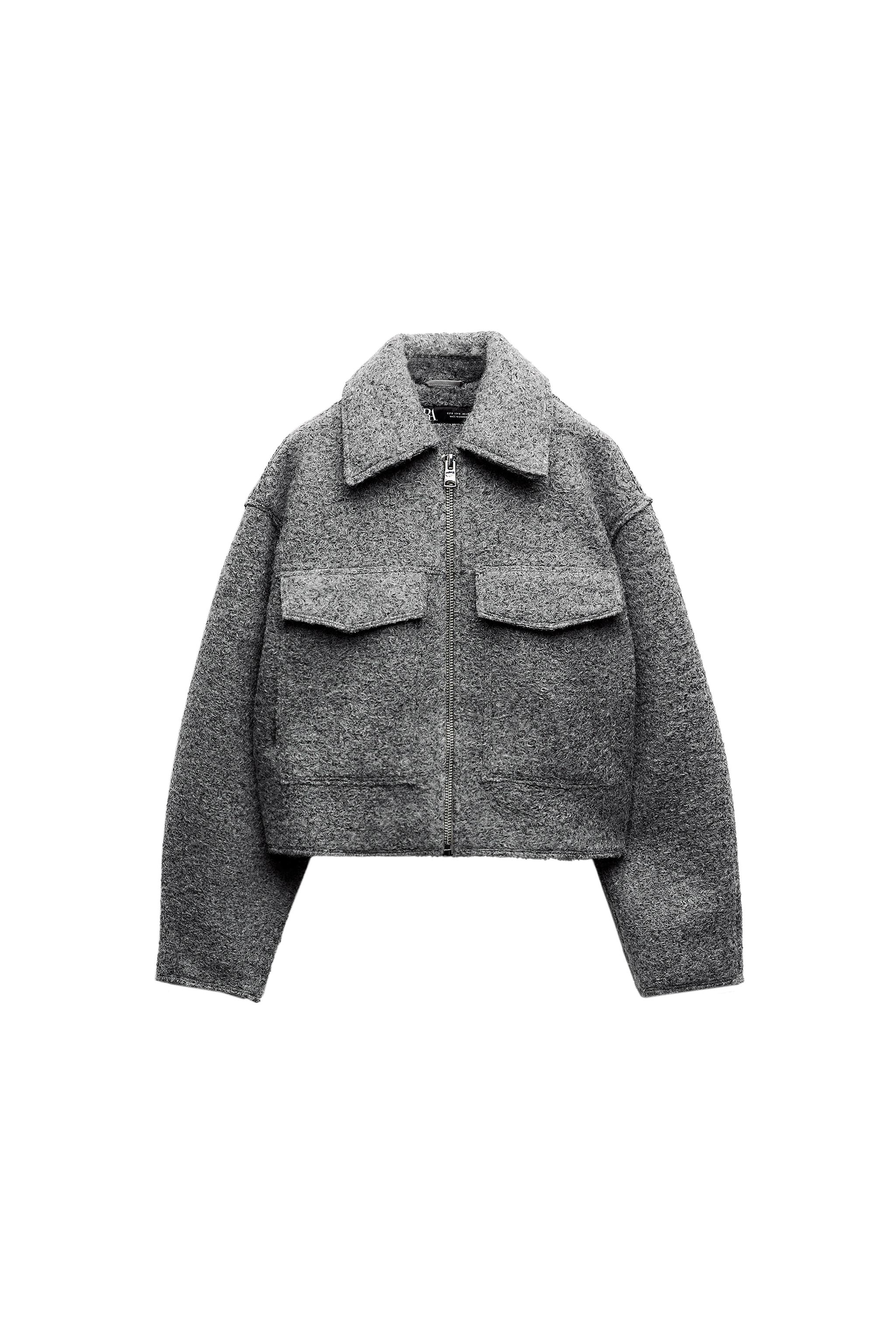 CROPPED BOUCLÉ JACKET SECOND HAND | Zara Preowned