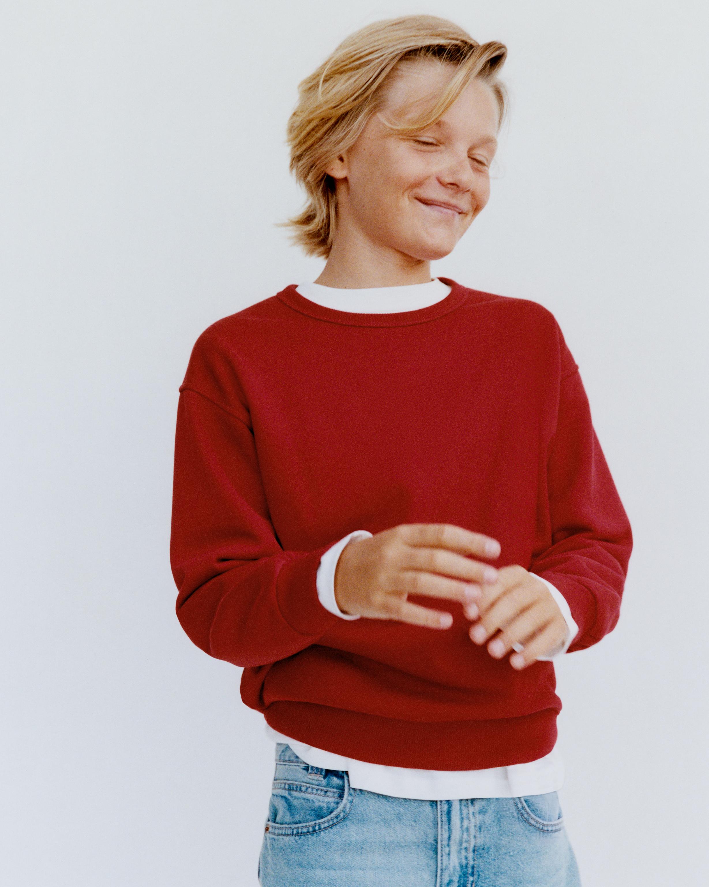 BASIC SWEATSHIRT — Red
