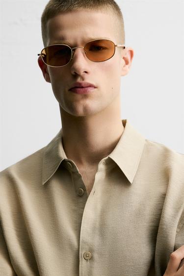 METAL SUNGLASSES - Golden by Zara - Image 0